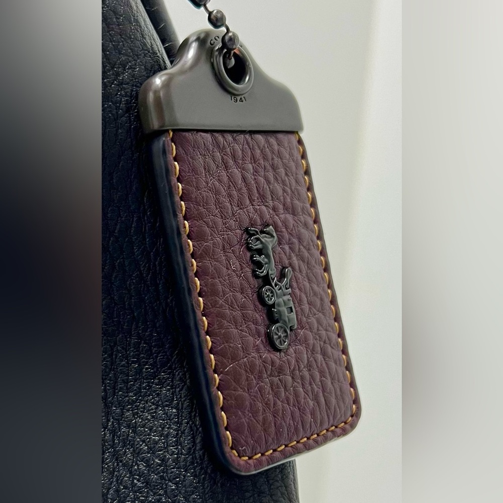 Coach 1941 Hobo Bandit 39 In Black Smooth Pebble Leather - Picture 6 of 12